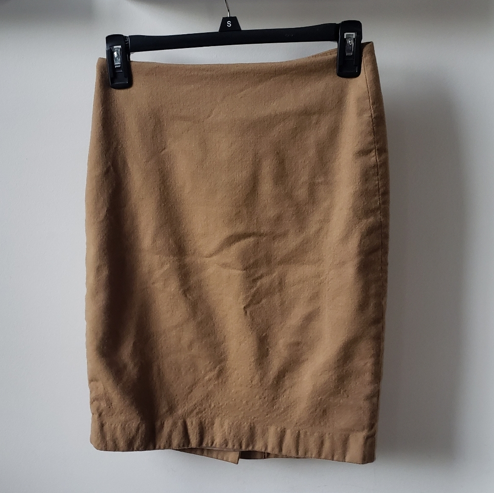 Camel warm pencil skirt
